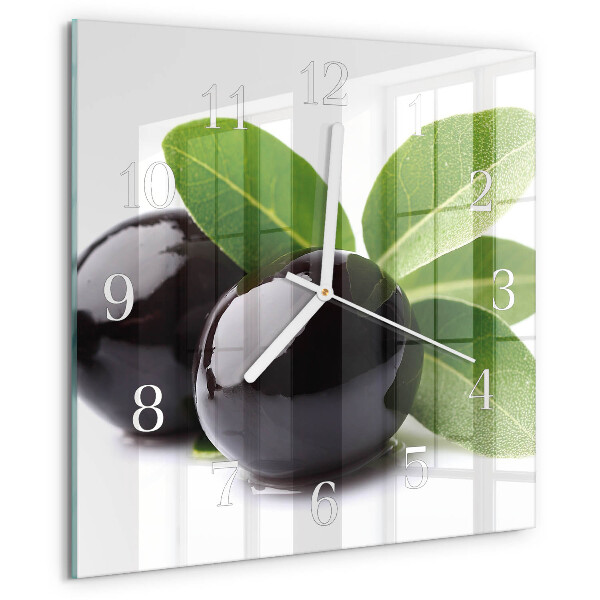 Square wall clock Olives