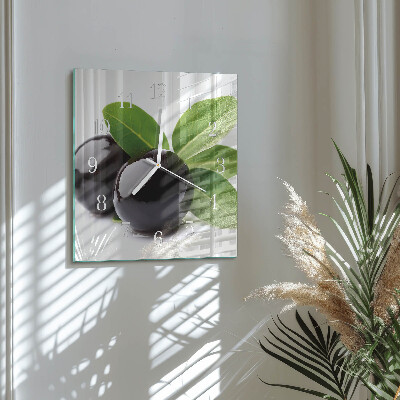 Square wall clock Olives