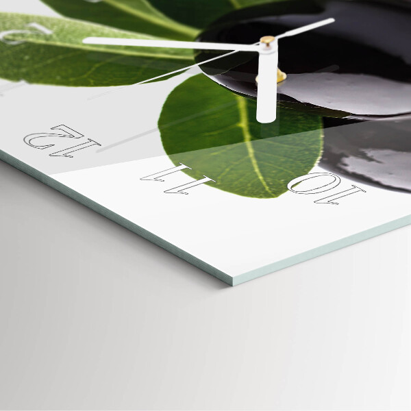 Square wall clock Olives