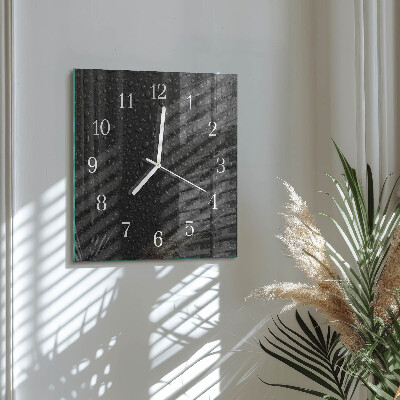 Square wall clock Drops of Water