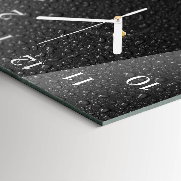 Square wall clock Drops of Water
