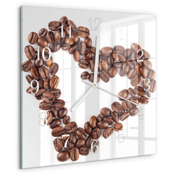 Square wall clock Coffee Beans