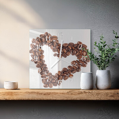 Square wall clock Coffee Beans
