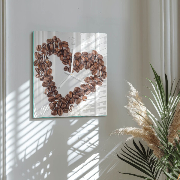 Square wall clock Coffee Beans