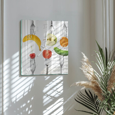Square wall clock Fruit