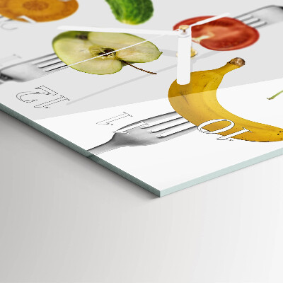 Square wall clock Fruit