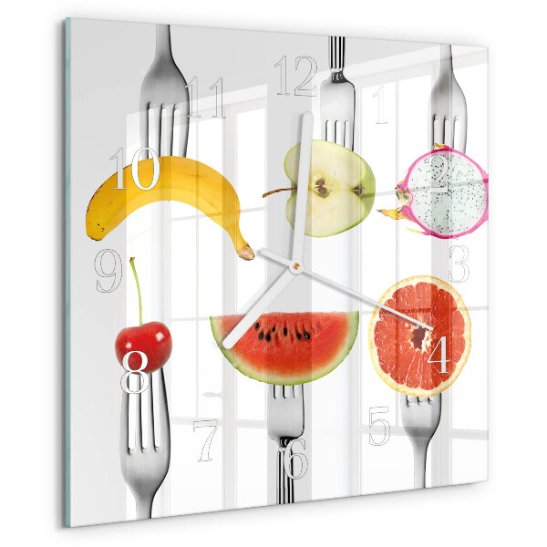 Square wall clock Fruit