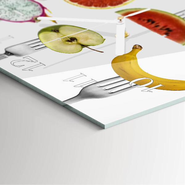Square wall clock Fruit