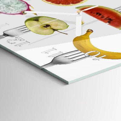 Square wall clock Fruit
