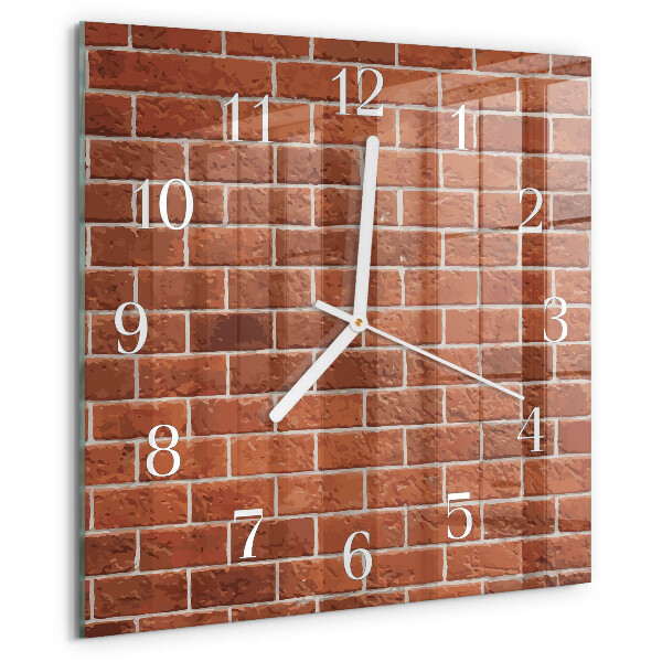 Square wall clock Brick Wall