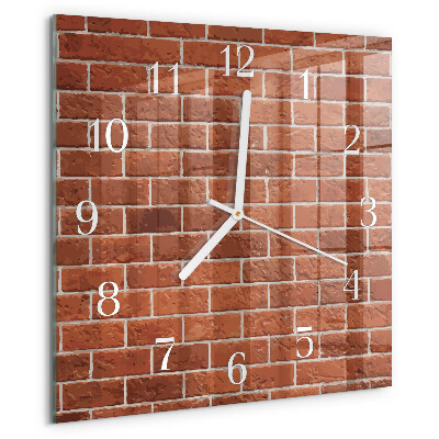 Square wall clock Brick Wall