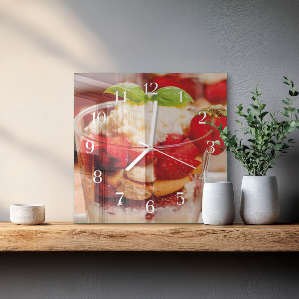 Square wall clock Fruit