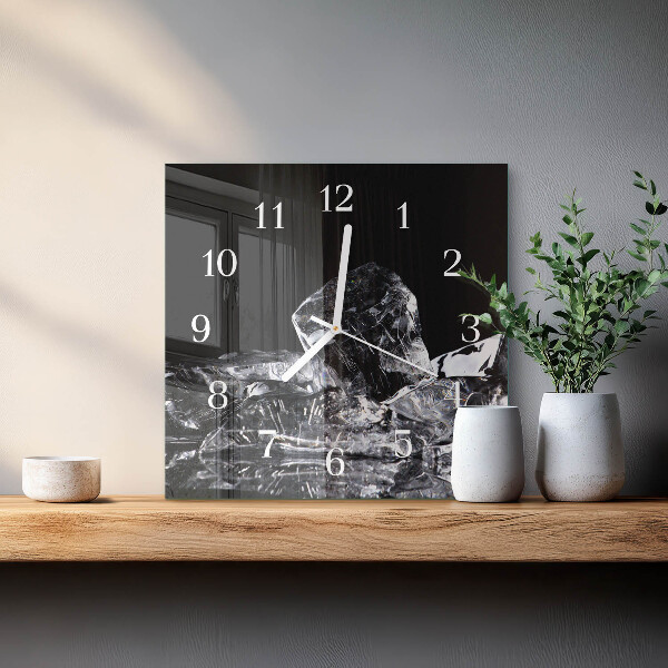 Square wall clock Ice Cubes