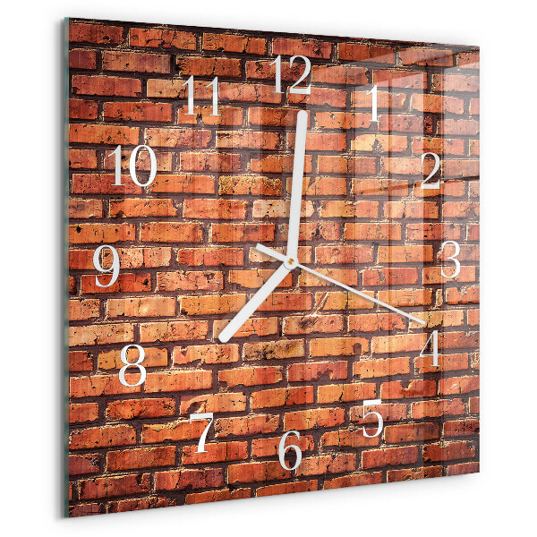 Square wall clock Brick Wall