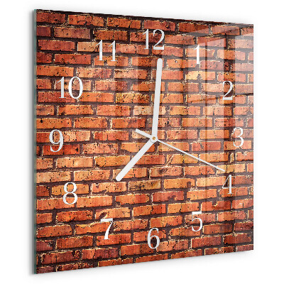 Square wall clock Brick Wall