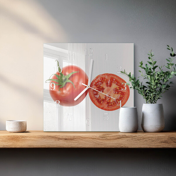 Square wall clock Tomatoes