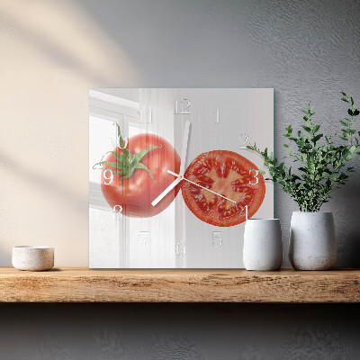 Square wall clock Tomatoes