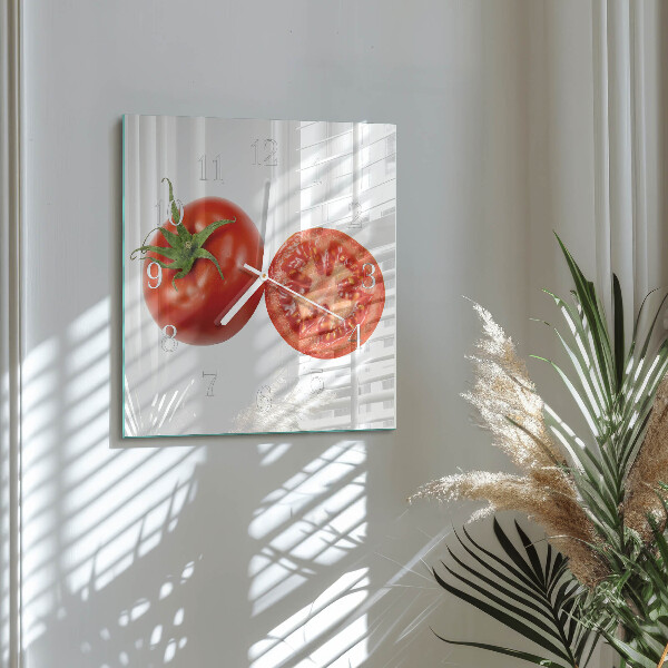 Square wall clock Tomatoes