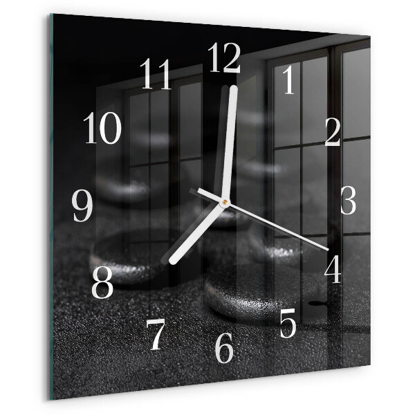 Square wall clock Zen stones
