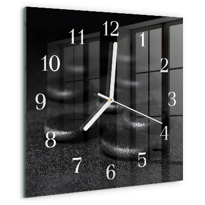 Square wall clock Zen stones
