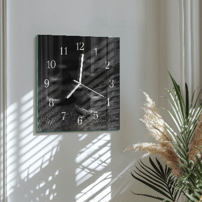 Square wall clock Zen stones