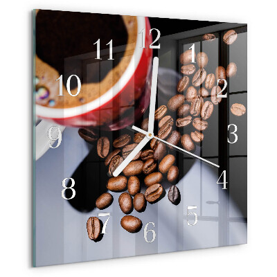 Square wall clock Cup of Coffee