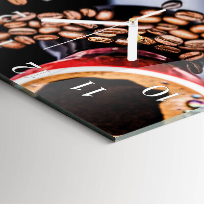 Square wall clock Cup of Coffee