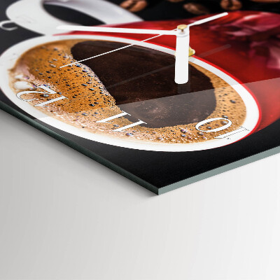 Square wall clock Cup of Coffee