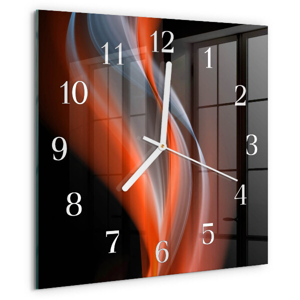 Square wall clock Waves of light