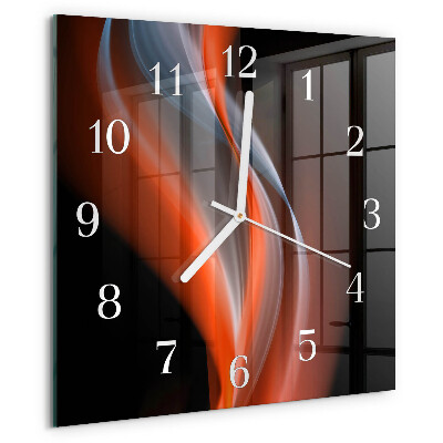 Square wall clock Waves of light