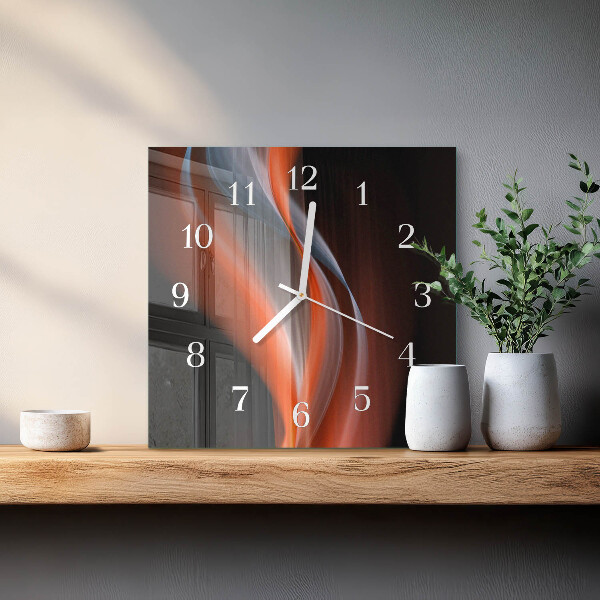 Square wall clock Waves of light