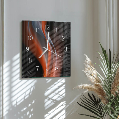 Square wall clock Waves of light