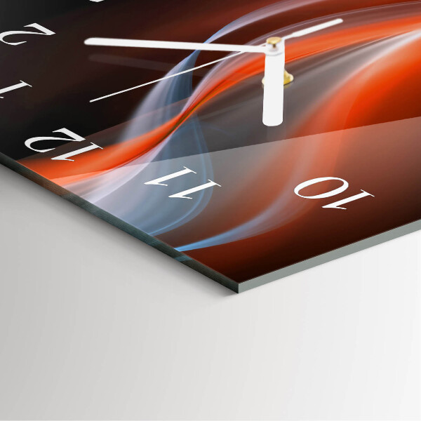 Square wall clock Waves of light