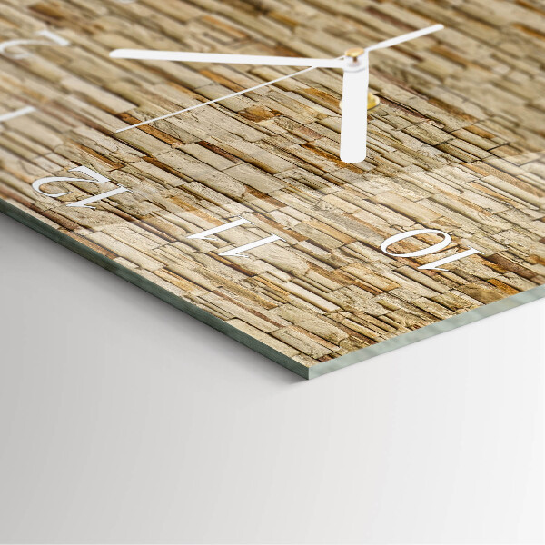 Square wall clock Decorative stone