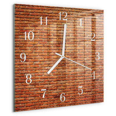 Square wall clock Bricks