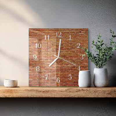 Square wall clock Bricks