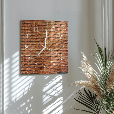 Square wall clock Bricks
