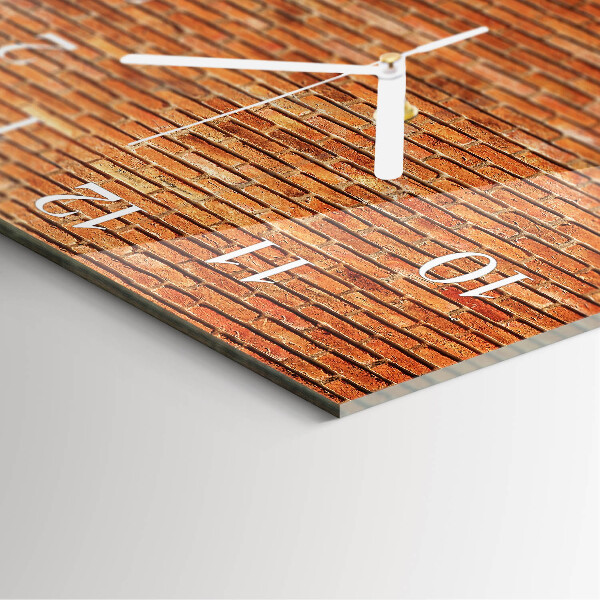 Square wall clock Bricks