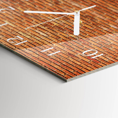 Square wall clock Bricks