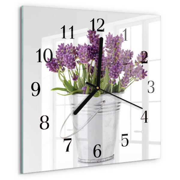 Square wall clock Lavender