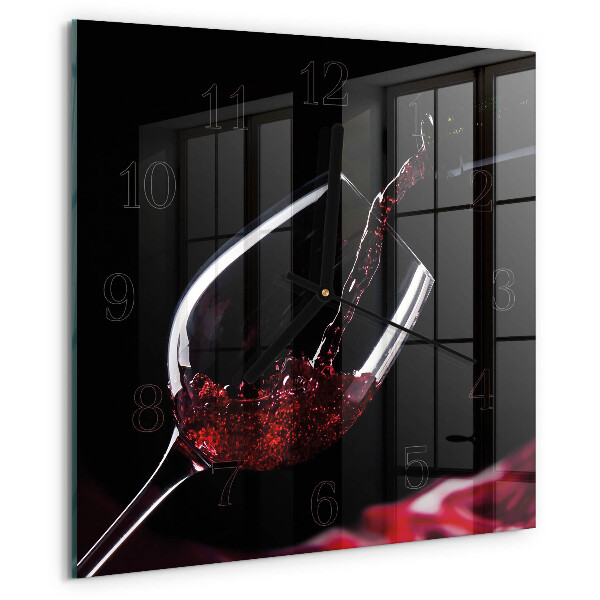 Square wall clock Wine