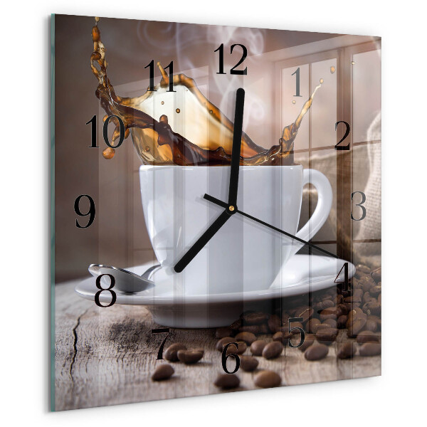 Square wall clock Coffee