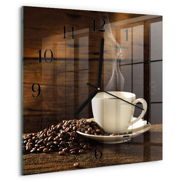 Square wall clock Coffee