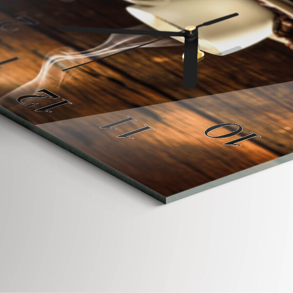 Square wall clock Coffee