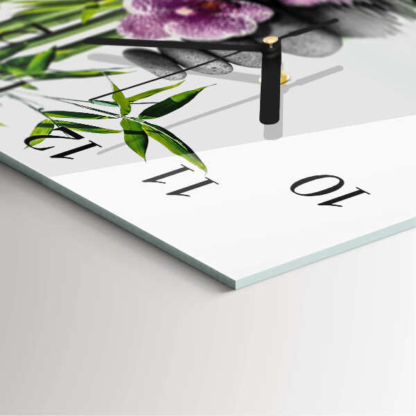Square wall clock Flower Tree