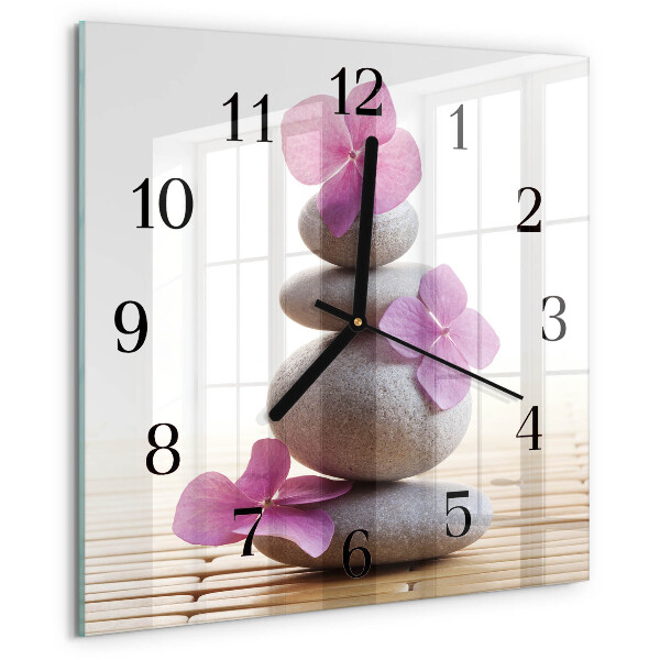 Square wall clock Stone Spa