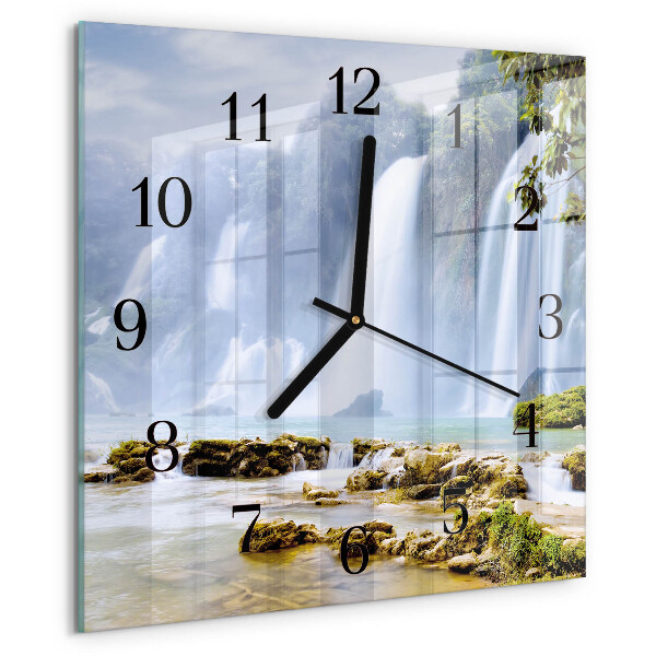 Square wall clock Waterfall