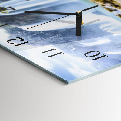 Square wall clock Waterfall