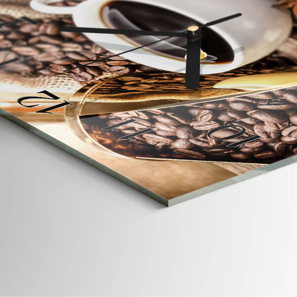 Square wall clock Coffee