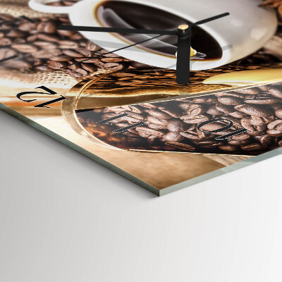Square wall clock Coffee